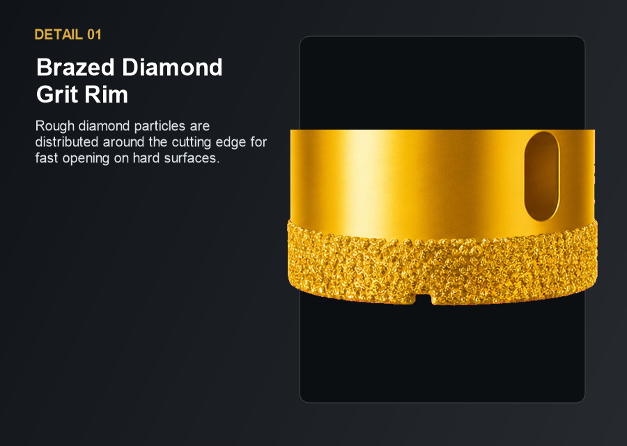 BK-9071 brazed diamond grit rim close up