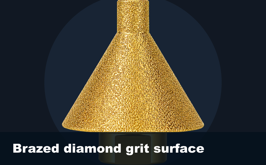 BK-9074 brazed diamond grit close up