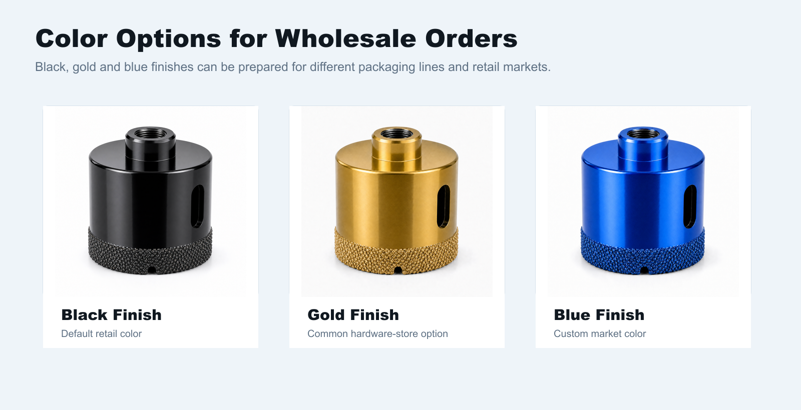 BK-9076 black, gold and blue wholesale color options